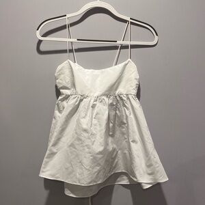 Aritzia - Babydoll Sleeveless Blouse in White